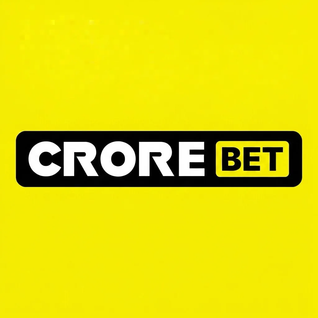 Crore Bet logo — white and yellow lettering on a black rounded badge.